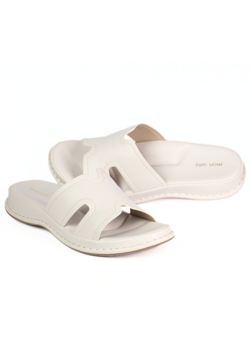 Mon Ami Women Comfort Slide Sandals | Soft Cushioned Footbed | Lightweight Easy Slip On Design | Anti Slip Sole | Open Toe Daily Wear Sandals | Comfortable Footwear For Home Casual Use Walking And Everyday Comfort - Image 5